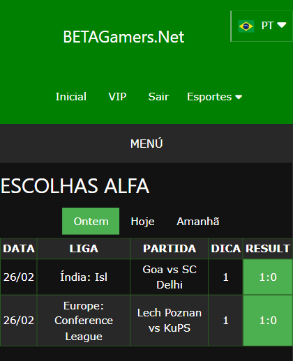 boletim de apostas vip ganho