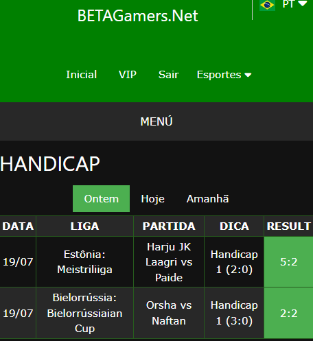 boletim de apostas vip ganho