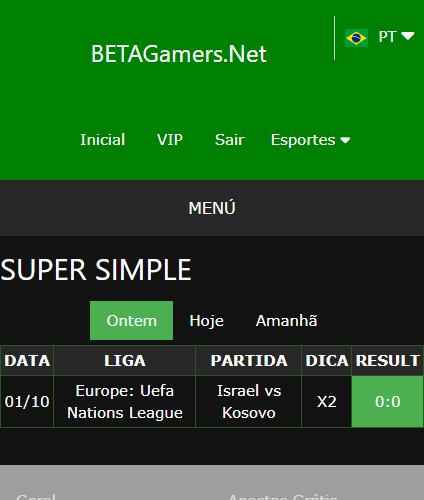 boletim de apostas vip ganho