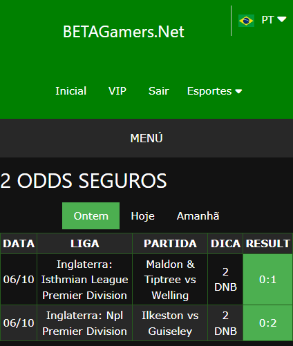 boletim de apostas vip ganho
