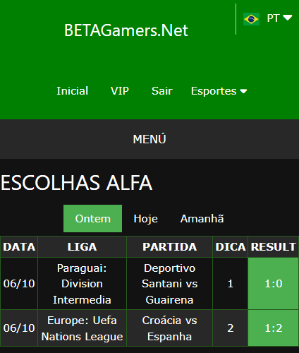 boletim de apostas vip ganho